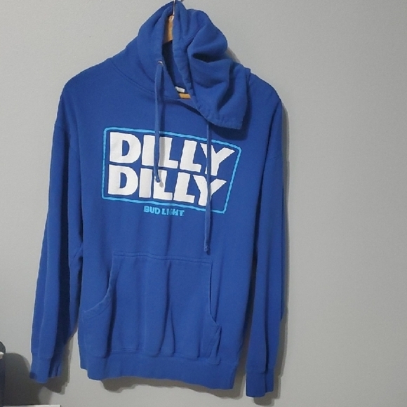 Bud Light Dilly Dilly Blue Hoodie Sweatshirt Mens Medium - Picture 2 of 7
